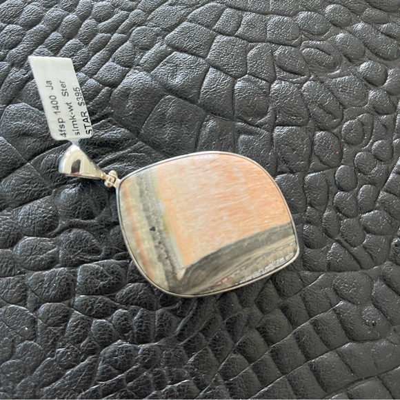 One of a kind brecciated jasper sterling silver pendant - Picture 7 of 9